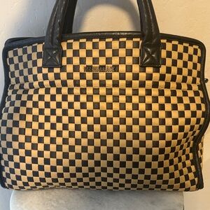 MZ Wallace Black and Tan Checkered Handbag